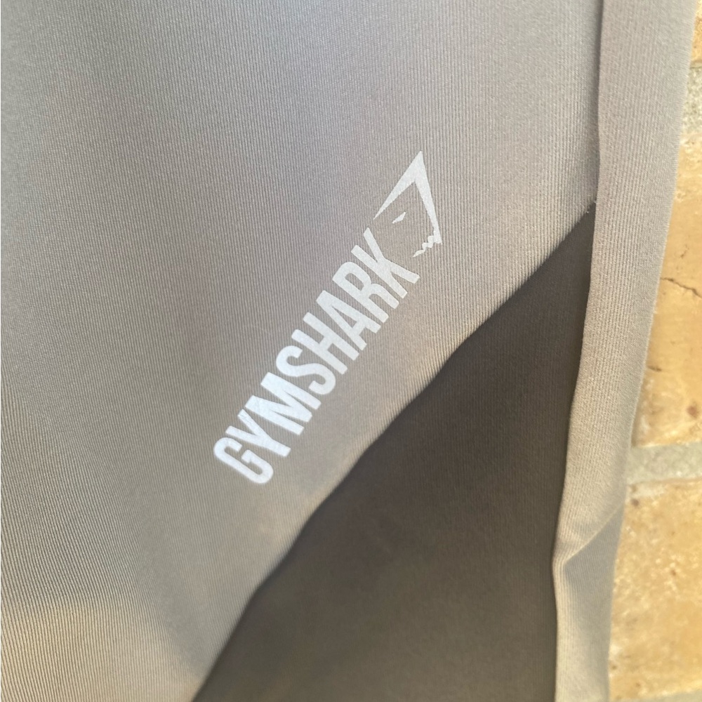 Gymshark Asymmetrical Gray Black Leggings Medium Booty Contour Colorblock Pants - Picture 10 of 10